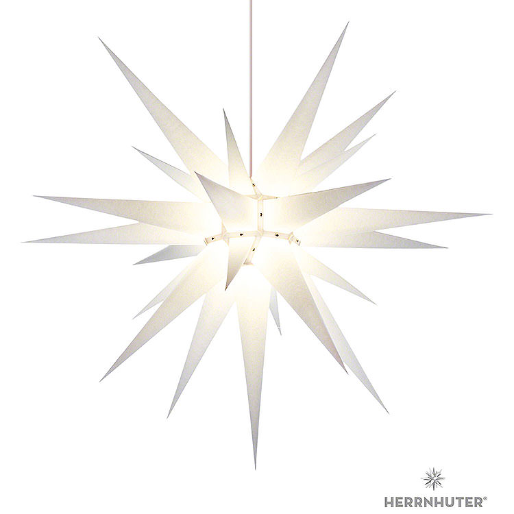 Herrnhuter Moravian Star I8 White Paper  -  80cm/31 inch