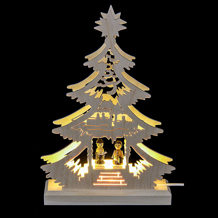 Lichterspitze Mini - Baum Weihnachtssänger  -  23,5x15,5x4,5cm