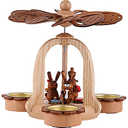 1 - Tier Easter Pyramid with Bunnies 18cm / 7.1 inch
