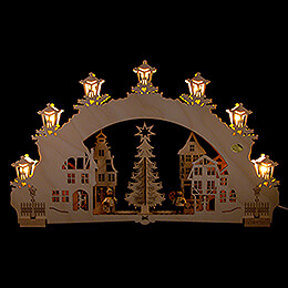 3D Candle Arch  -  Christmas Market  -  52x32cm / 20.5x12.6 inch