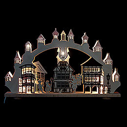 3D - Doppelschwibbogen Altstadt mit Innenbeleuchtung  -  66x43x6cm
