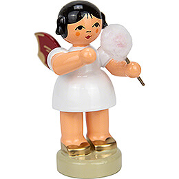 Angel with Candyfloss  -  Red Wings  -  Standing  -  6cm / 2.4 inch
