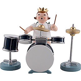Angel with Crown and Drums  -  6,5cm / 2.6 inch