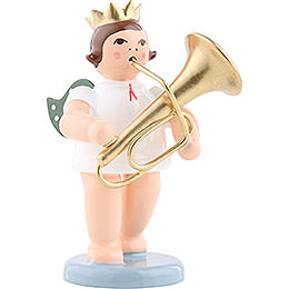 Angel with Crown and Tuba  -  6,5cm / 2.5 inch