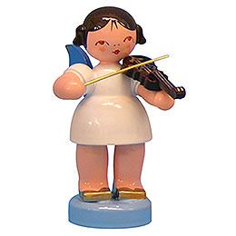 Angel with Violin  -  Blue Wings  -  Standing  -  6cm / 2,3 inch