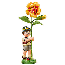 Blumenkind Junge mit Tagetes  -  11cm