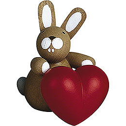 Bunny with Heart  -  3cm / 1.2 inch