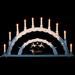 Candle Arch  -  Angel at the Piano and Electric Lights and Three Angels  -  70x40cm / 27.5x15.7 inch