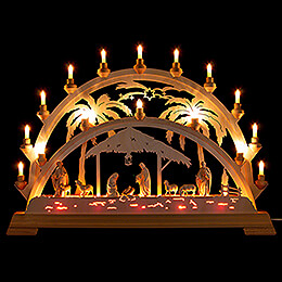 Candle Arch  -  Palm Tree  -  Nativity with Shepherd  -  73x53cm / 28.7x20.9 inch