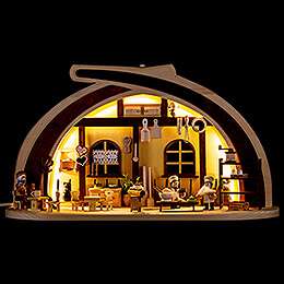 Candle Arch  -  Solid Wood Cafeteria  -  45x30cm / 17.7x11.8 inch