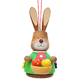 Easter Ornament  -  Teeter Bunny with Egg - Basket  -  9,8cm / 3.9 inch