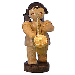 Engel mit Saxophon  -  natur  -  stehend  -  6cm