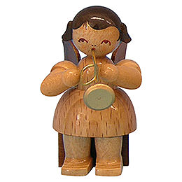 Engel mit Trompete  -  natur  -  sitzend  -  5cm