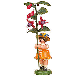 Flower Child Girl with Fuchsia  -  17cm / 7 inch