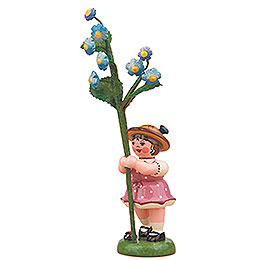 Flower Girl with Forget - Me - Not  -  11cm / 4,3 inch