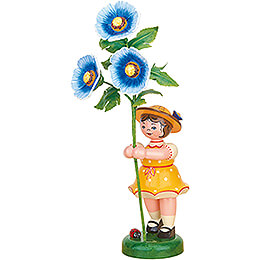 Flower Girl with Hollyhock  -  24cm / 9.4 inch