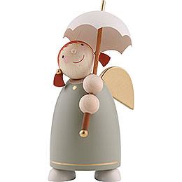 Guardian Angel with Umbrella, Green  -  8cm / 3.1 inch