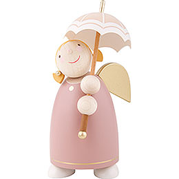 Guardian Angel with Umbrella, Rose Wood  -  8cm / 3.1 inch