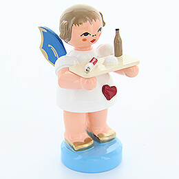 Heart Angel with Syringe  -  Blue Wings  -  Standing  -  6cm / 2.4 inch
