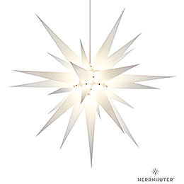Herrnhuter Stern I8 weiß Papier  -  80cm