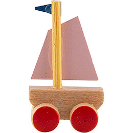 Little Ship on Wheel Board  -  1,8cm / 0.7 inch