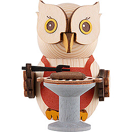 Mini Owl with BBQ  -  7cm / 2.8 inch