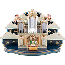 Orgel mit kleiner Wolke  -  1.22 Musikwerk für Hubrig Engelorchester  -  35x22x13cm