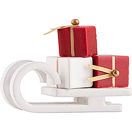 Sleigh with Presents  -  white  -  Edition Flade & Friends  -  2,5cm / 1 inch