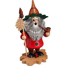 Smoker  -  Tree Gnome, Oak Leaf  -  18cm / 7 inch