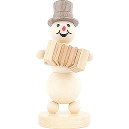 Snowman Musician Accordion  -  12cm / 4.7 inch