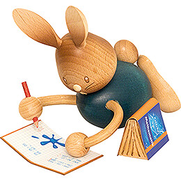 Snubby Bunny Home Schooling with Exercise Book  -  12cm / 4.7 inch