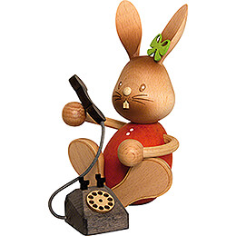 Snubby Bunny with Telephone  -  12,5cm / 4.9 inch