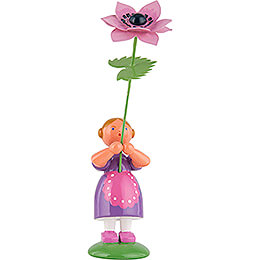 Summer Flower Girl with Anemone  -  12cm / 4.7 inch