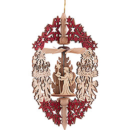 Tree Ornament  -  Angel Choir  -  Angel with Wreath  -  14,5cm / 5.7 inch