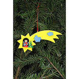 Tree Ornament  -  Angel in Shooting Star  -  12,9x5,2cm /5.1x2 inch