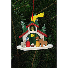 Tree Ornament  -  Chapel with the Holy Family  -  9,2x8,8cm / 4x3 inch