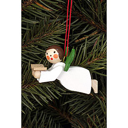 Tree Ornament  -  Floating Angel with Book  -  4,4x2,6cm / 1.7x1.0 inch