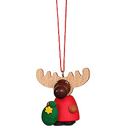 Tree Ornament  -  Moose Santa  -  4,2cm / 1.7 inch