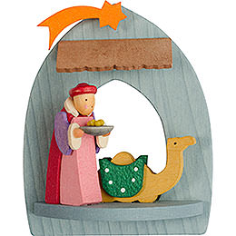 Tree Ornament  -  Nativity with Balthasar, Pickled  -  8,5cm / 3.3 inch