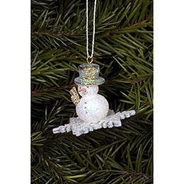 Tree Ornament  -  Snowman  -  4,5x3,5cm / 2x1 inch