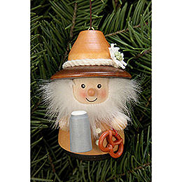 Tree Ornament  -  Teeter Figurine Bavarian Natural  -  8cm / 3.1 inch