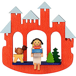 Tree Ornament  -  Town Gate with Angel  -  6,9cm / 2.7 inch
