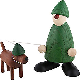 Well - Wisher Emil with Walde, Green  -  9cm / 3.5 inch